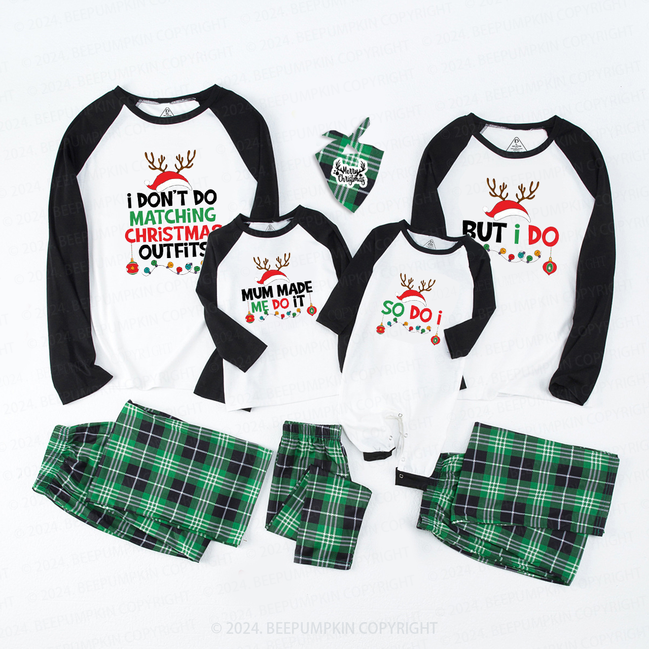 Personalized  But I do Funny Christmas Group Family Matching Pajamas