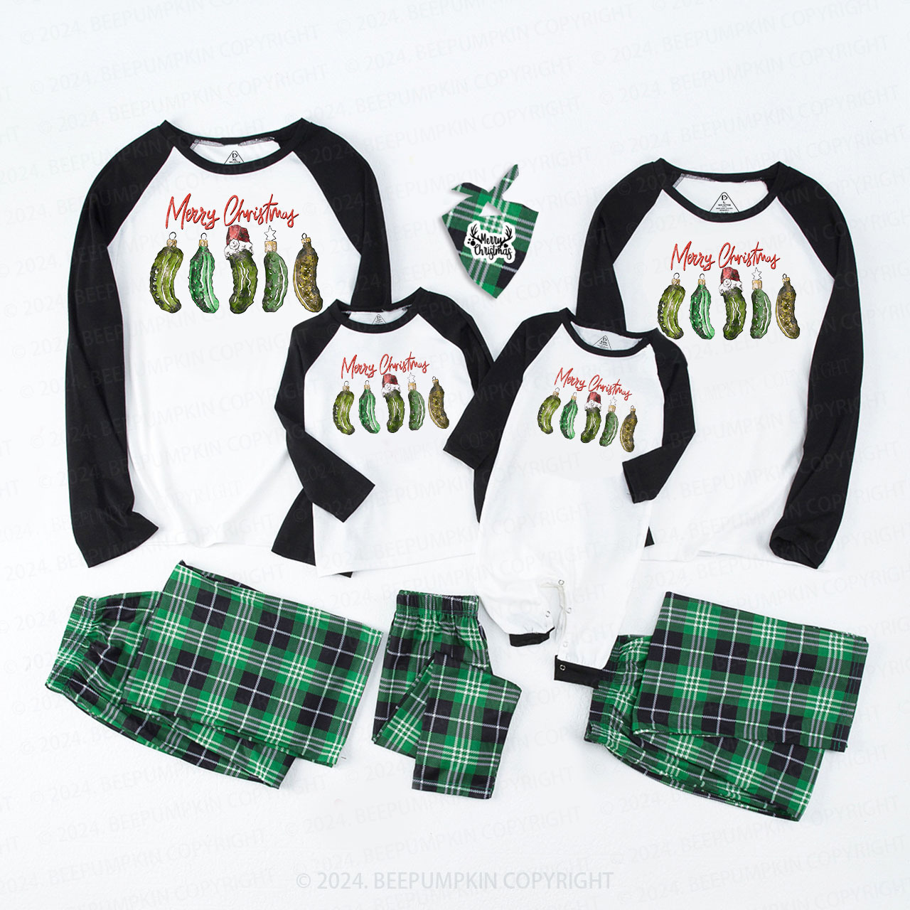 Merry Christmas Pickle Family Matching Pajamas