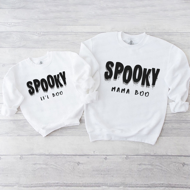 Cute Boo Spooky Family Matching Sweatshirt