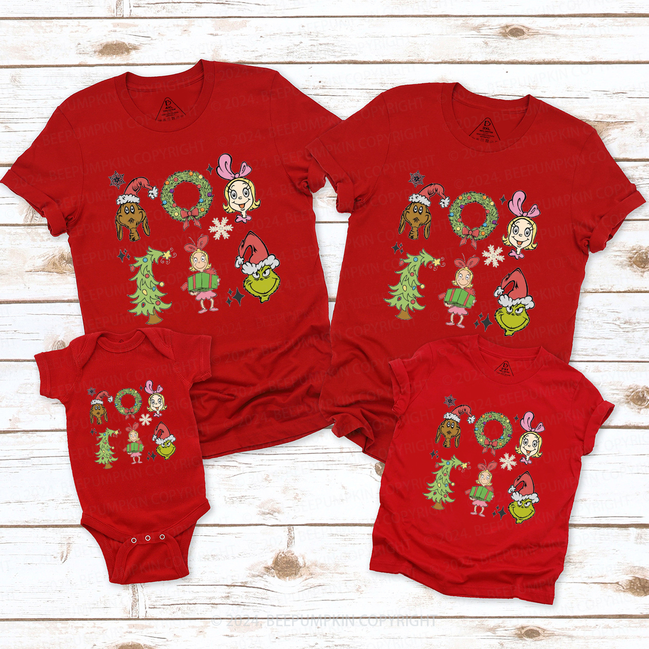 Special Retro Merry Christmas Family Matching T-Shirts