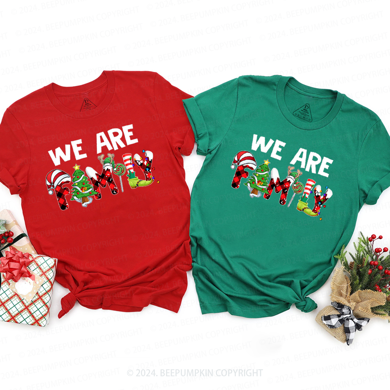 We Are Family Christmas Family Matching T-Shirts