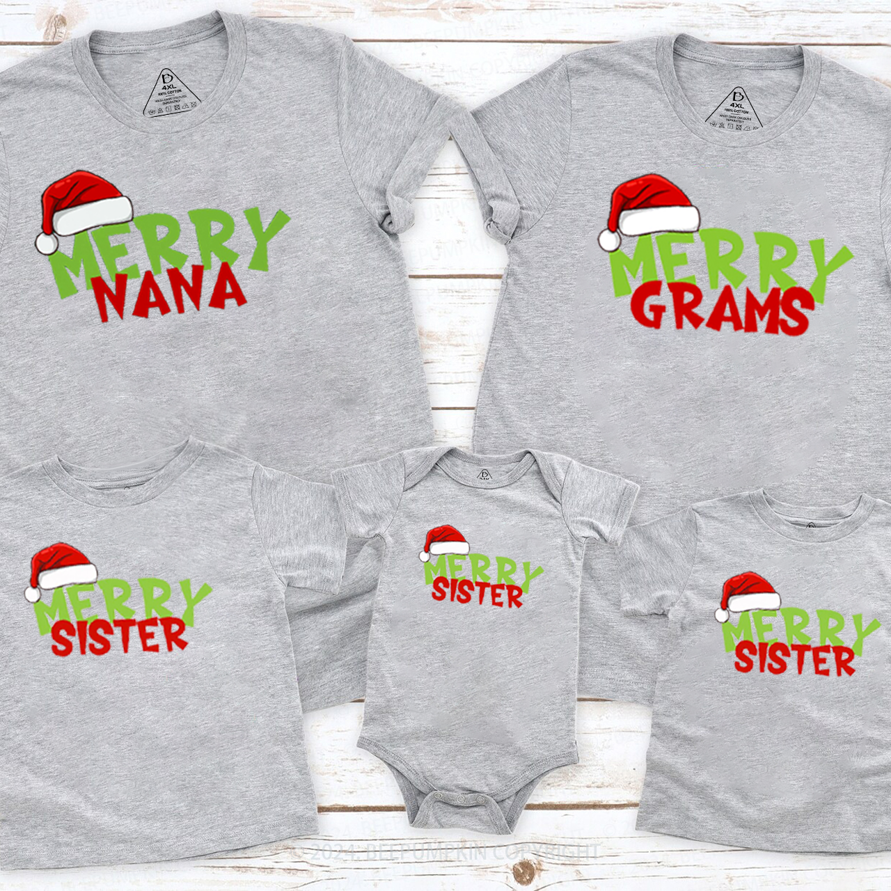 Merry Christmas Family Matching T-Shirts