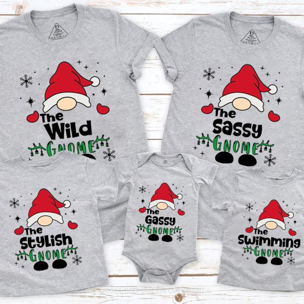 Christmas Custom Gnome Matching T-Shirts Beepumpkin