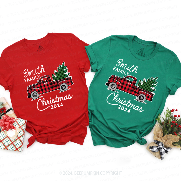 Christmas Truck And Tree Family Matching Shirt