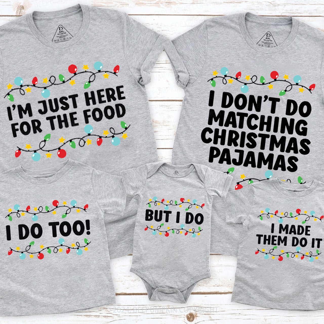Family Funny Christmas Family Matching T-Shirts Beepumpkin