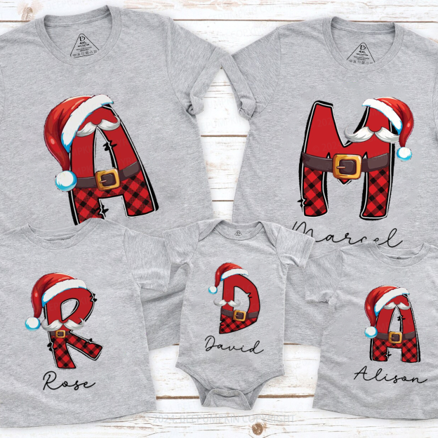 Monogrammed Family Matching T-Shirts Beepumpkin