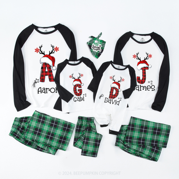Family Christmas Name Family Matching Pajamas Beepumpkin