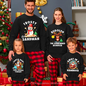 Image of Beach Family Christmas Sweatshirt Beepumpkin