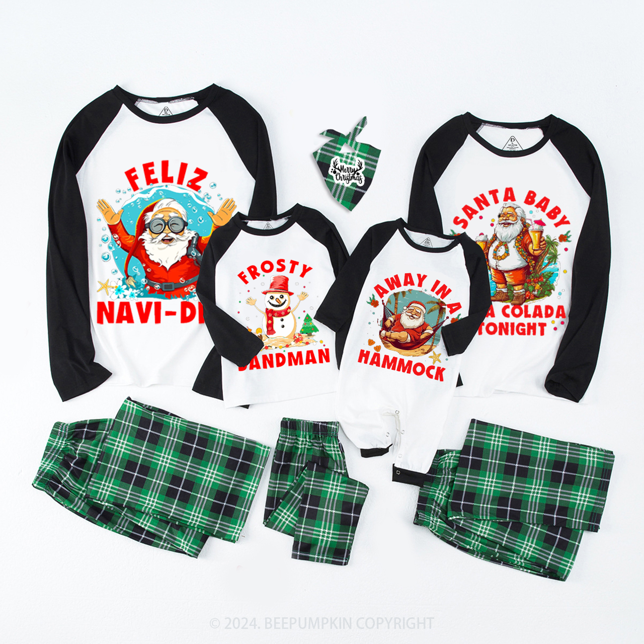 Beach Family Christmas Matching Pajamas Beepumpkin