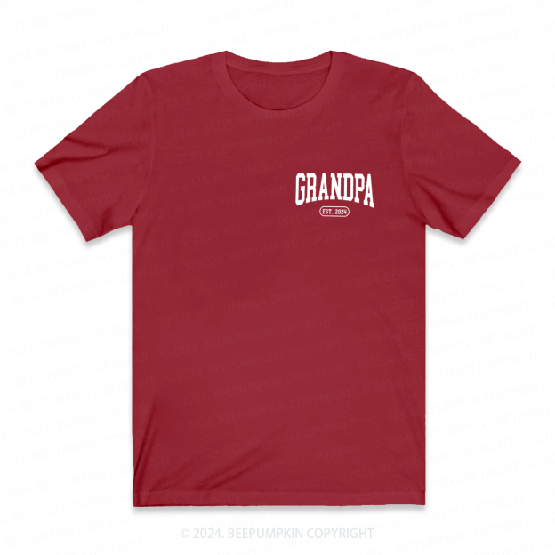 Personalized Grandpa EST Shirt