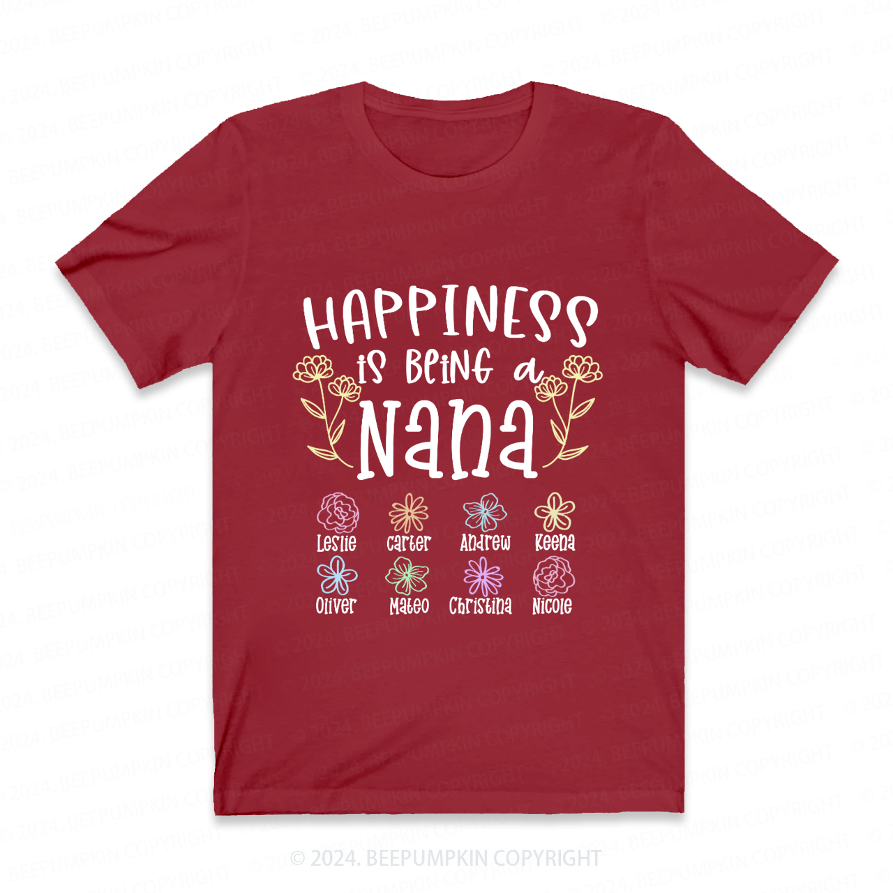Personalized Nana Flower Gift Shirt Beepumpkin