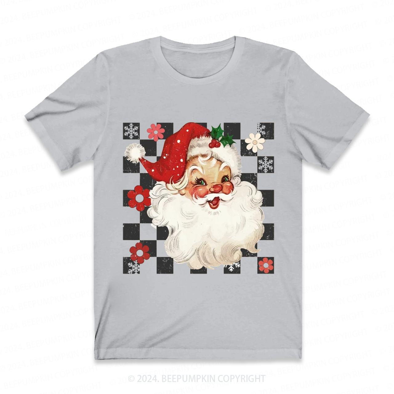 Checkered Santa Claus Shirts Beepumpkin
