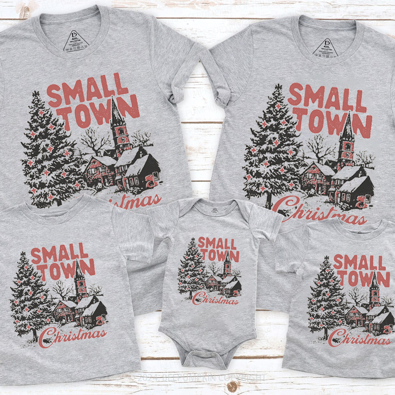 Retro Christmas Matching T-Shirts Beepumpkin