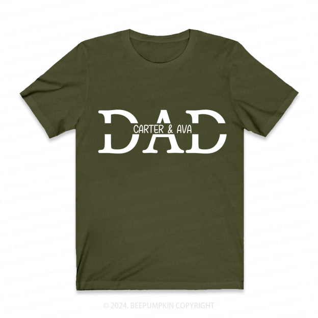 Personalized Dad and me Shirts With Kids Name