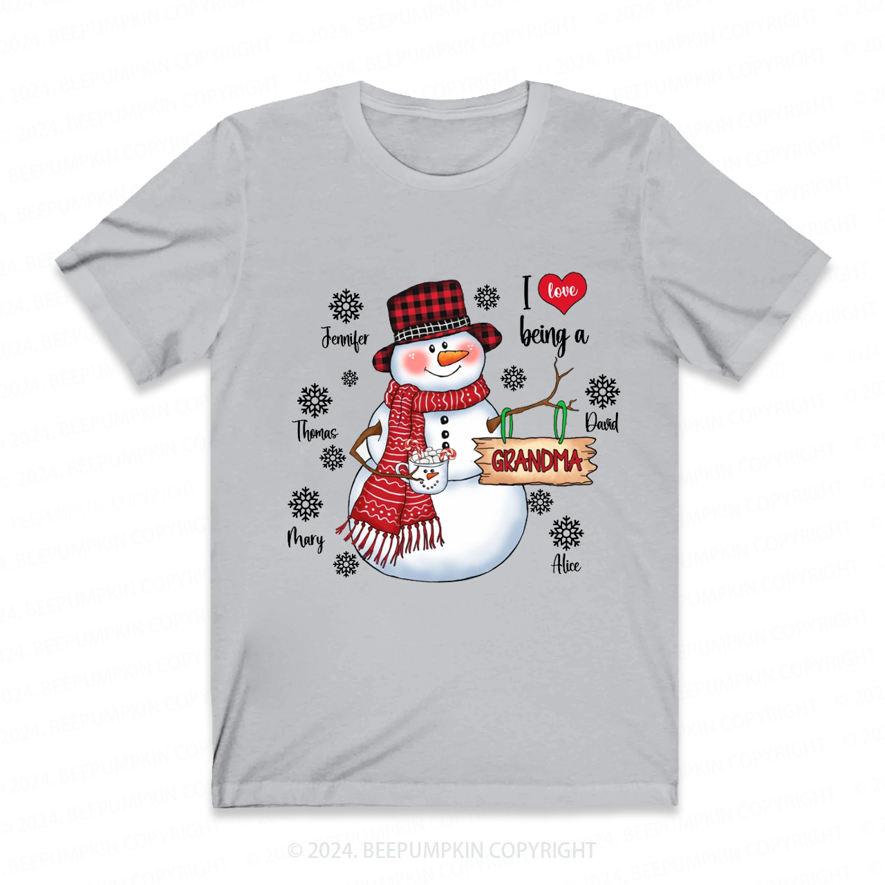 Personalized Christmas  Name Grandma Gift Shirt Beepumpkin 