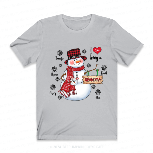 Personalized Christmas  Name Grandma Gift Shirt Beepumpkin 