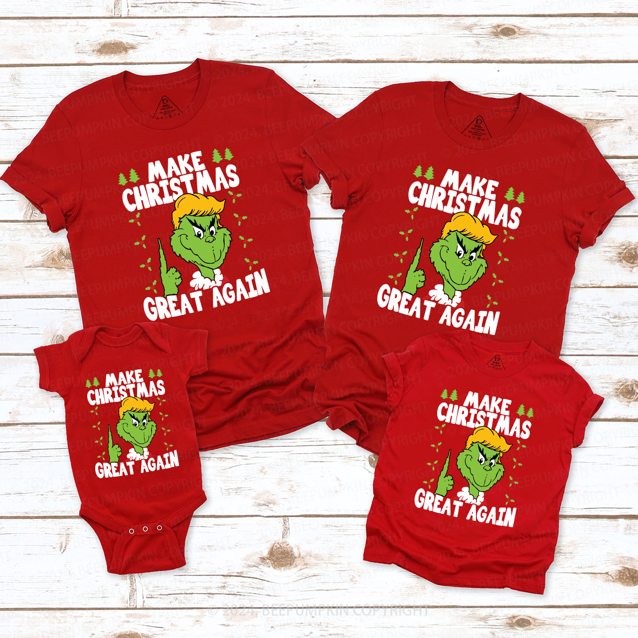 Make Christmas Great Again Family Matching T-Shirts Beepumpkin