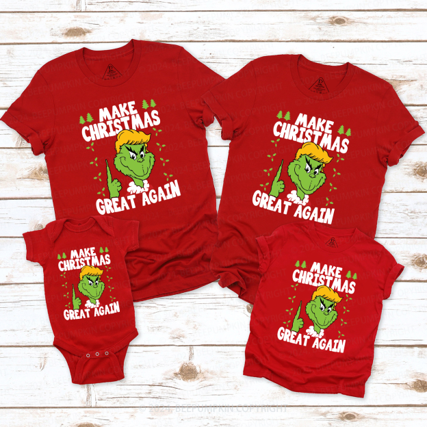 Make Christmas Great Again Family Matching T-Shirts Beepumpkin