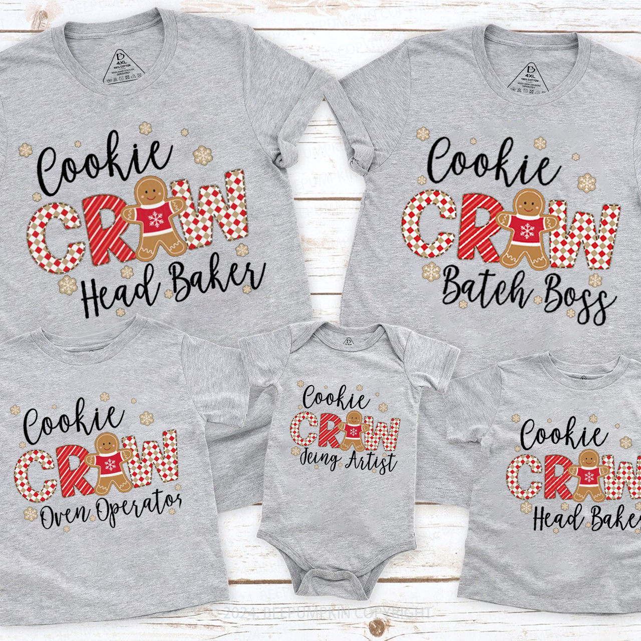 Cookie Baking Family Matching T-Shirts Beepumpkin