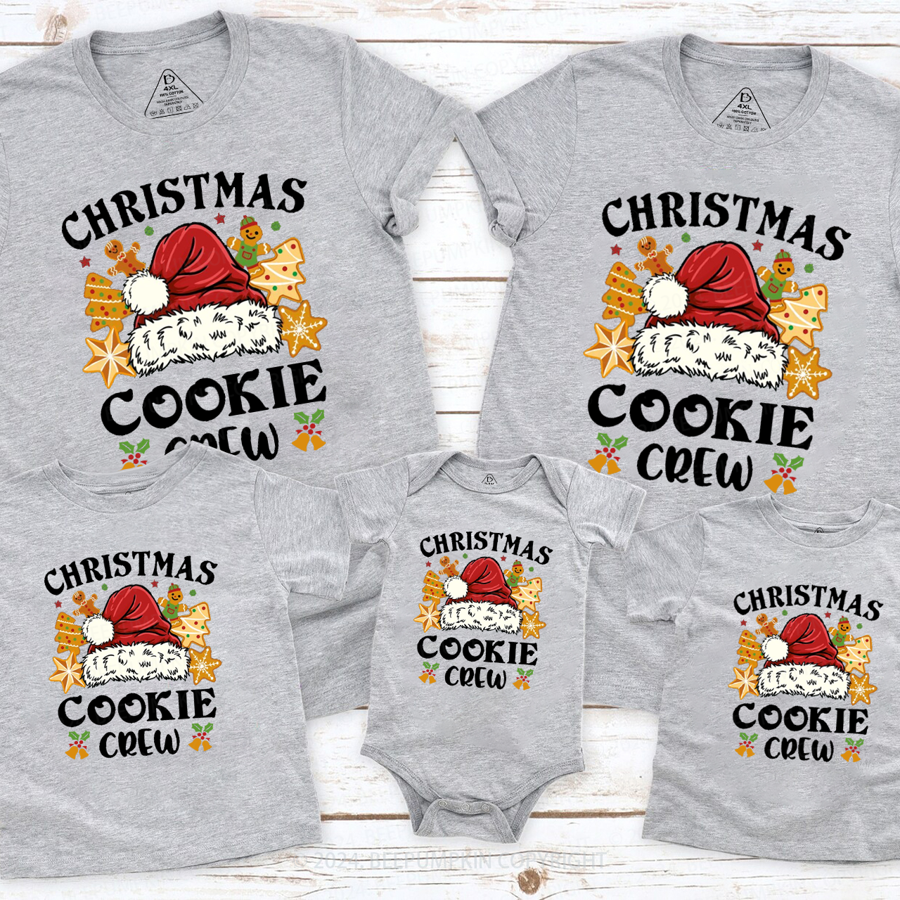 Cookie Baking Crew Family Matching T-Shirts Beepumpkin