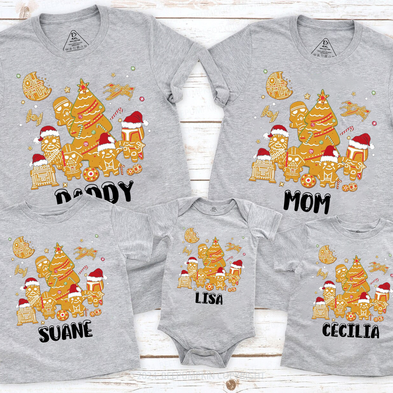 Cute Cookie Soldier Family Matching T-Shirts Beepumpkin