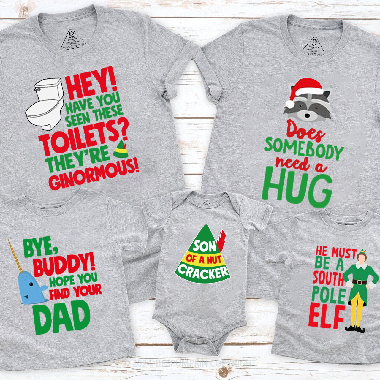 Elf Movie Quote Family Matching T-Shirts Beepumpkin