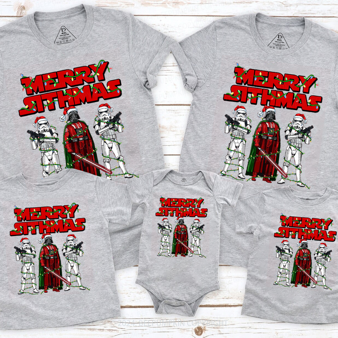 Merry Stthams Christmas Family Matching T-Shirts Beepumpkin