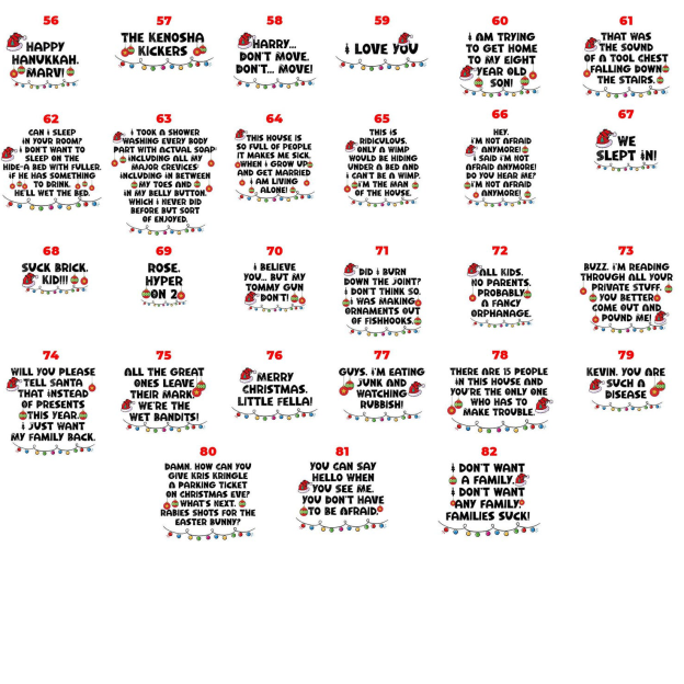 Christmas Alone Boy Movie Quotes Family Matching Blue Pajamas Beepumpkin