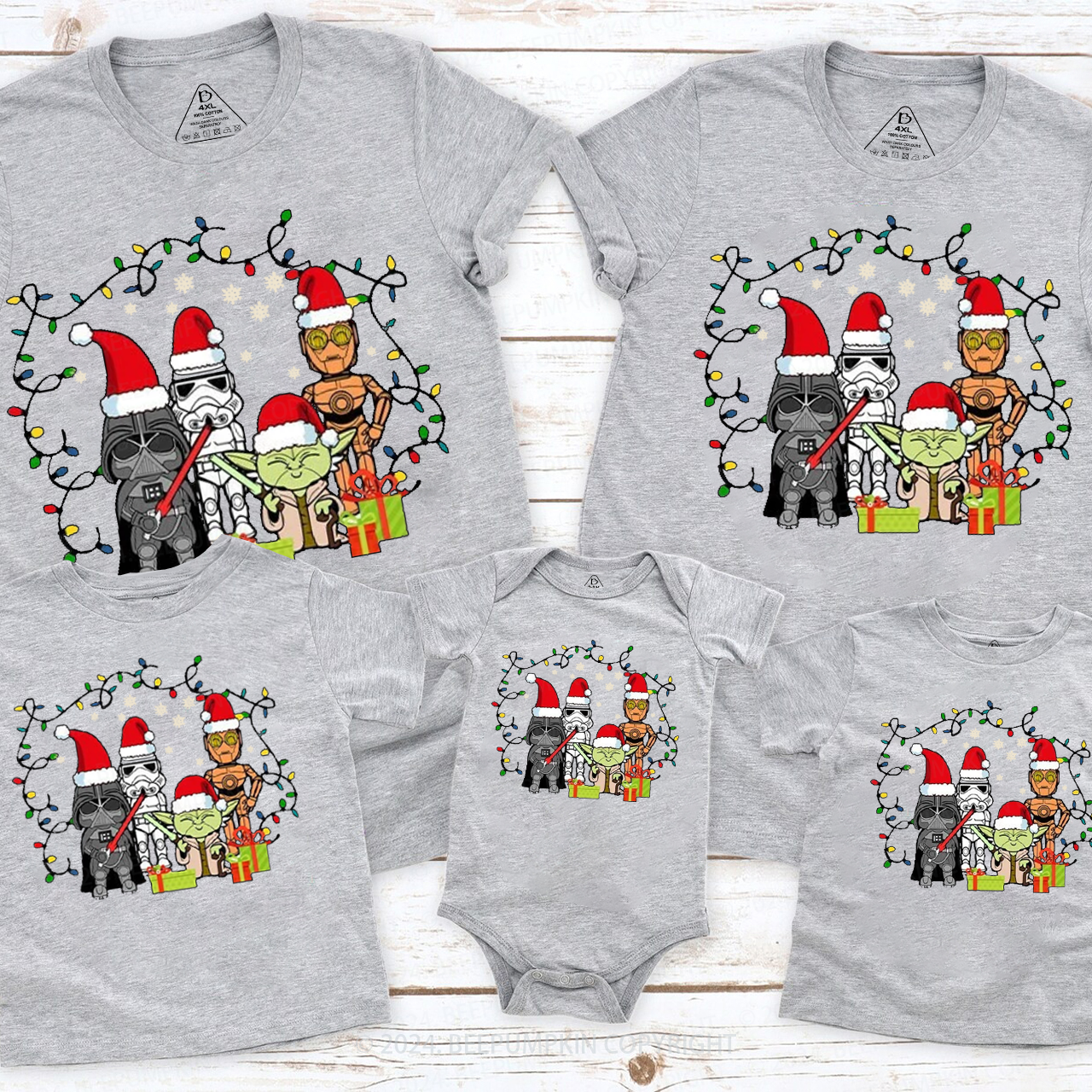 Fighting Characters Christmas Matching T-Shirts Beepumpkin