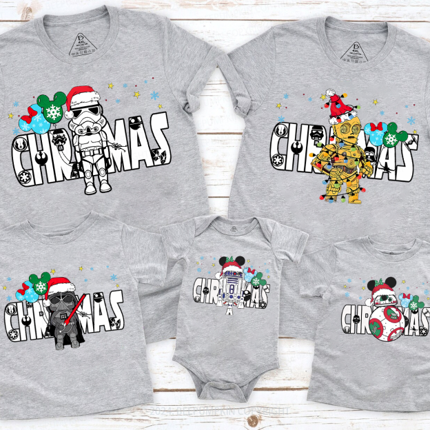 Personalized Fighting Character Snowflake Christmas Matching T-Shirts Beepumpkin