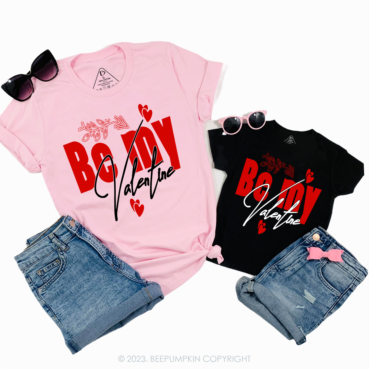 Be My Valentine Love Family Matching Shirts