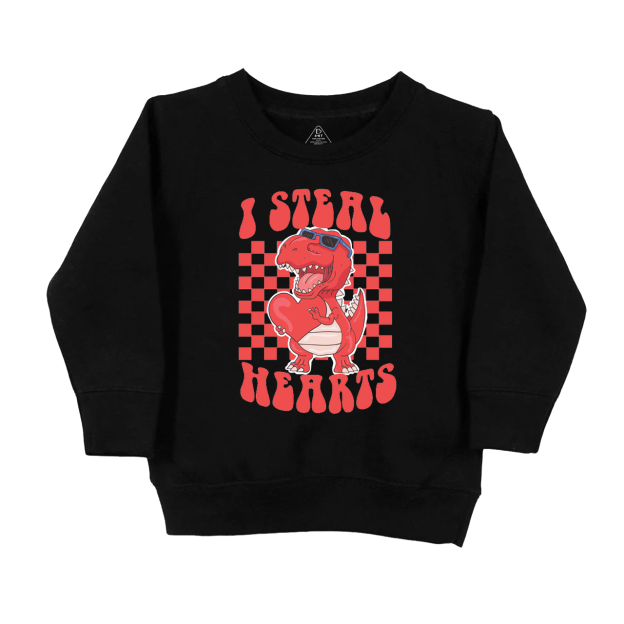 I Steal Hearts Valentine Kids Sweatshirt