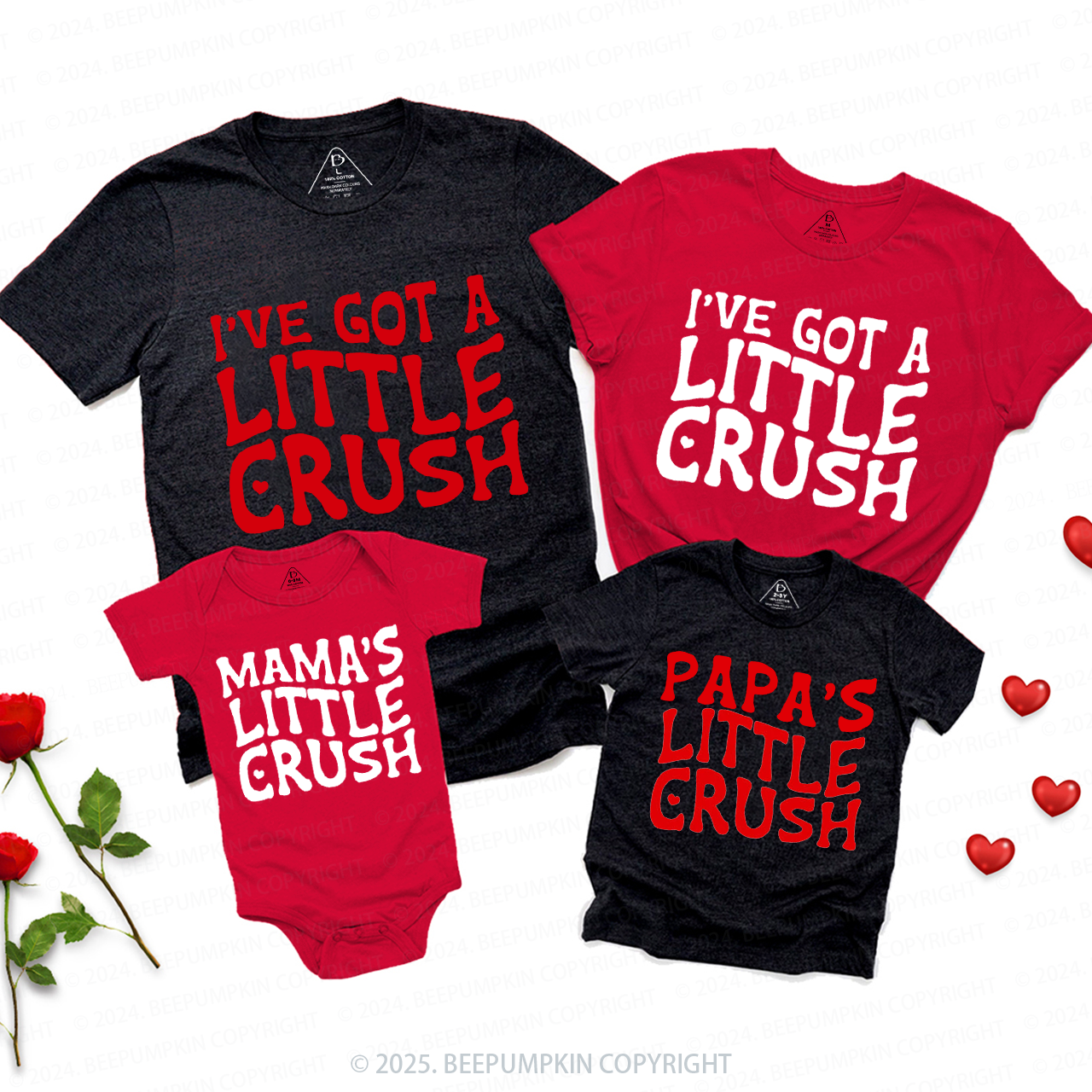 Little Crush Family Matching Valentine's Shirts