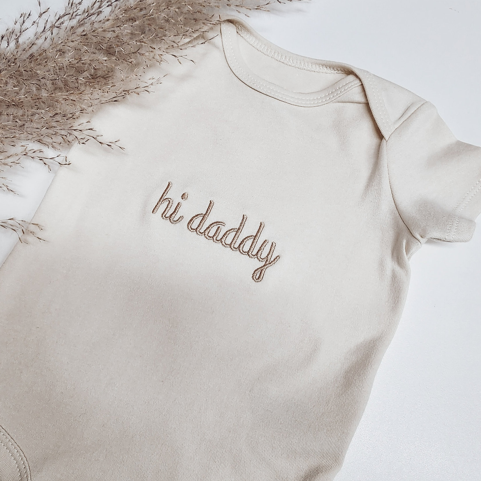 Personalized Embroidered Hi XXX Bodysuit For Baby
