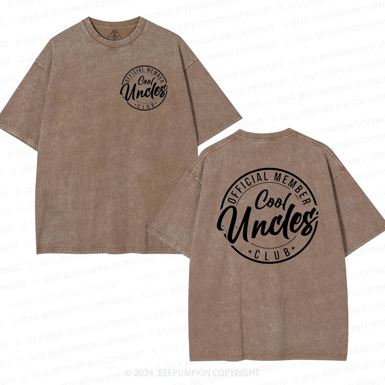 Personalized Retro Cool Uncle NameWashed T-Shirts 