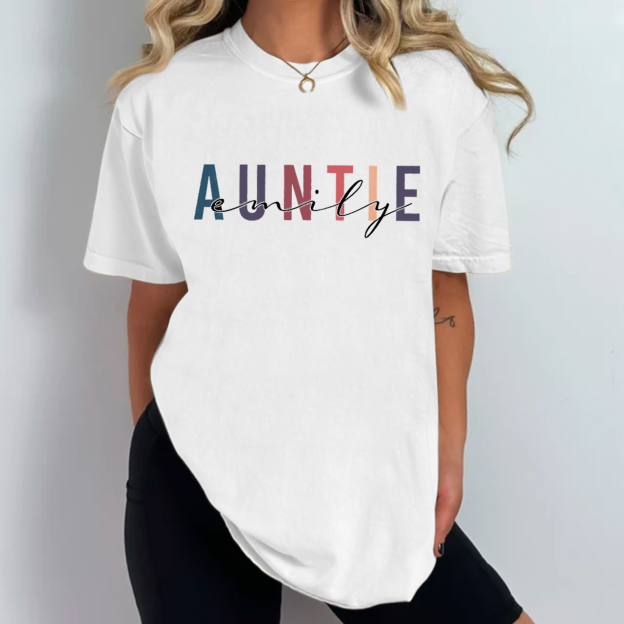 Personalized Name In My Auntie Era Aunt T-Shirts 