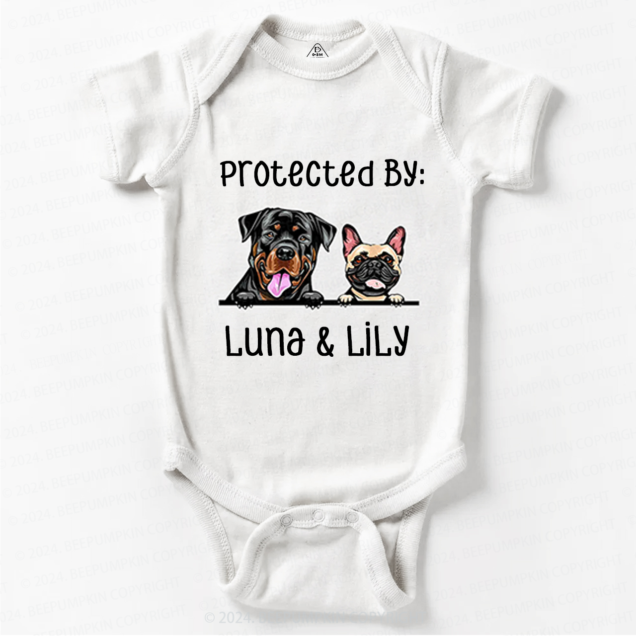 Protected By Dog And Cat Bodysuit Beepumpkin