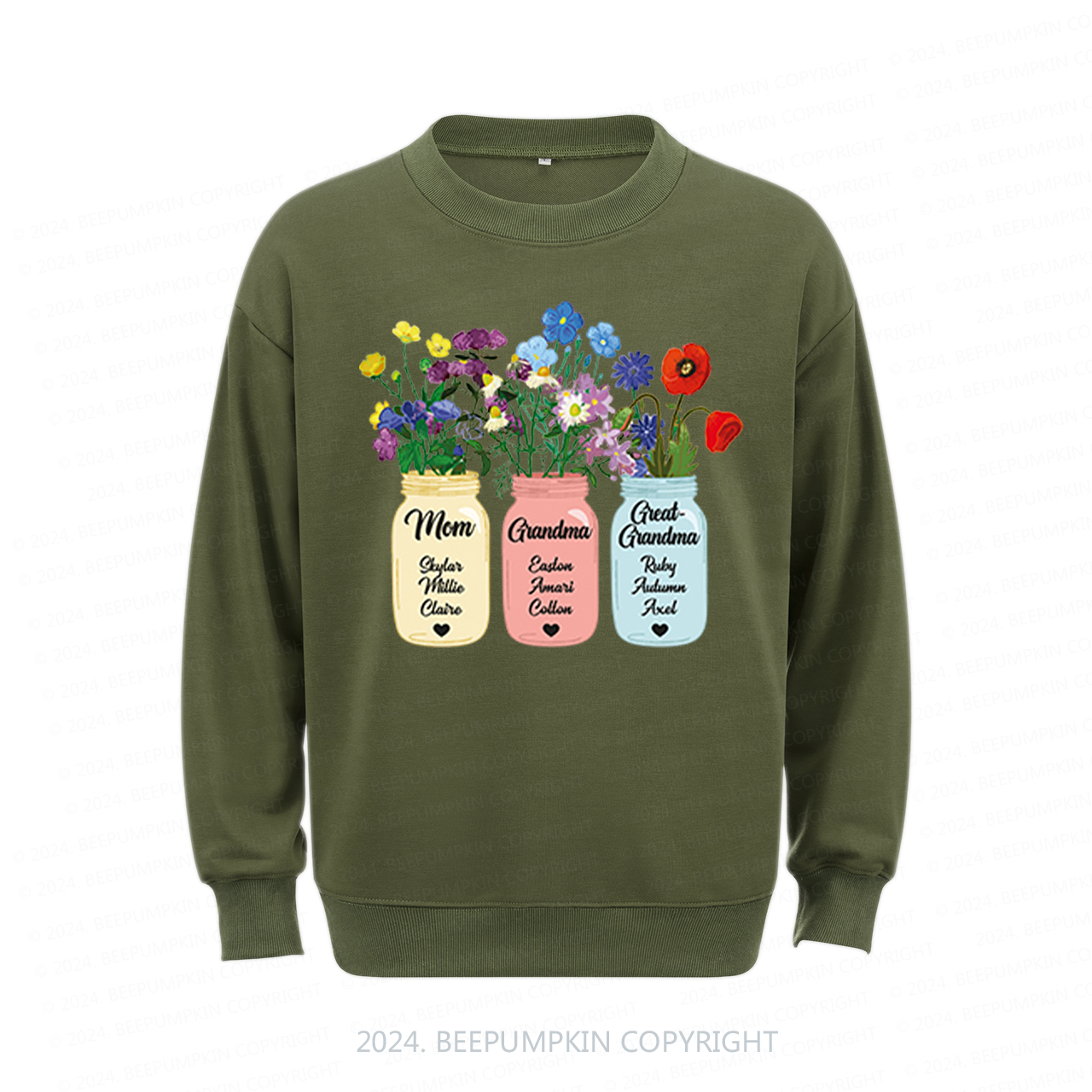 Personalized Grandma Flower Sweatshirt