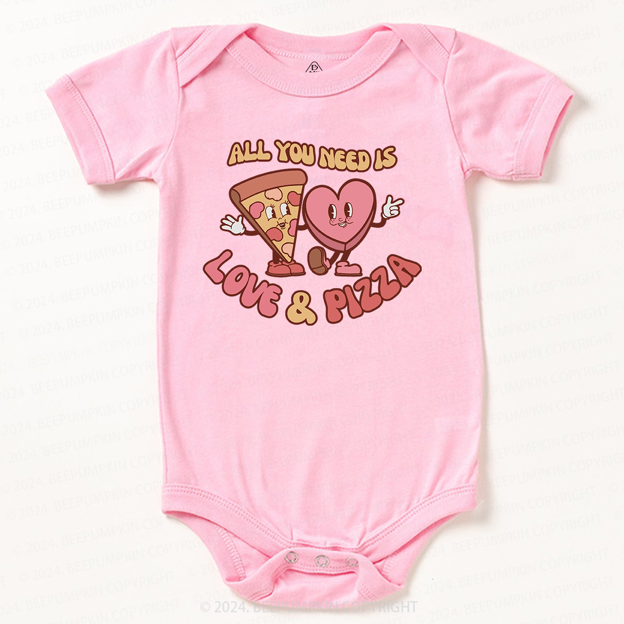All You Need is Love and Pizza Bodysuit For Baby