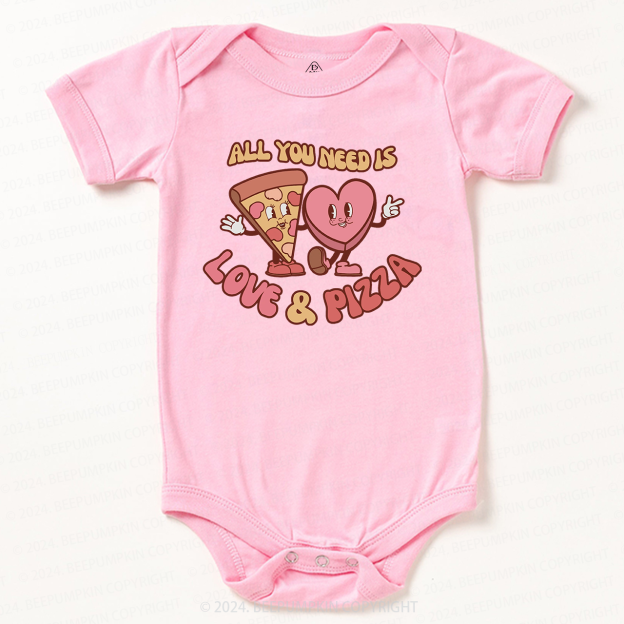 All You Need is Love and Pizza Bodysuit For Baby