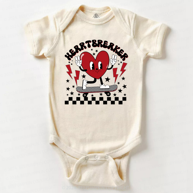 HeartBreaker Skateboard Valentine's Day Bodysuit For Baby