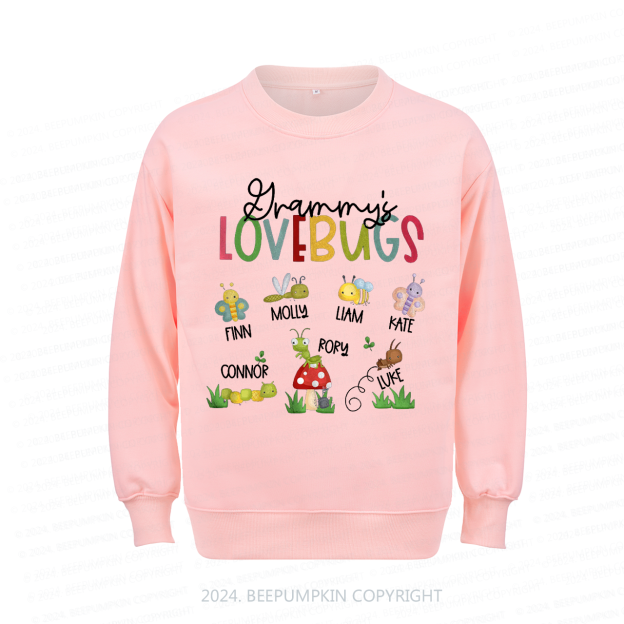 Personalized Grammy's Lovebugs Name Sweatshirt
