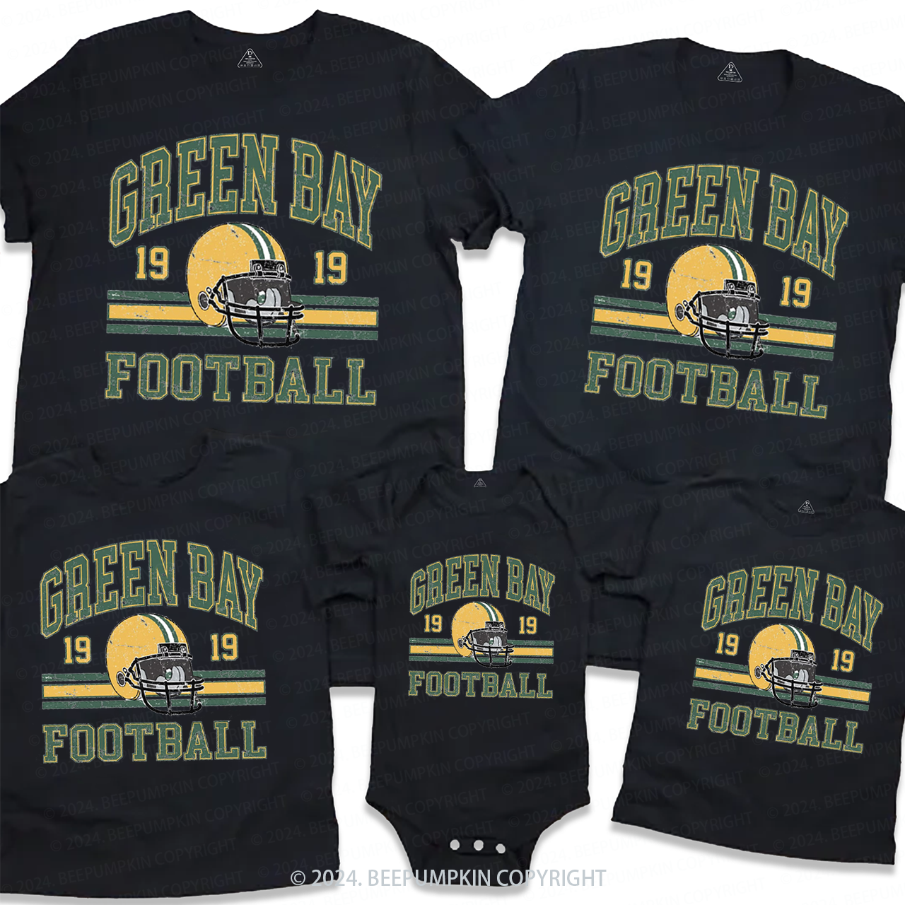 Vintage Football 19 Family Matching Tees Beepumpkin