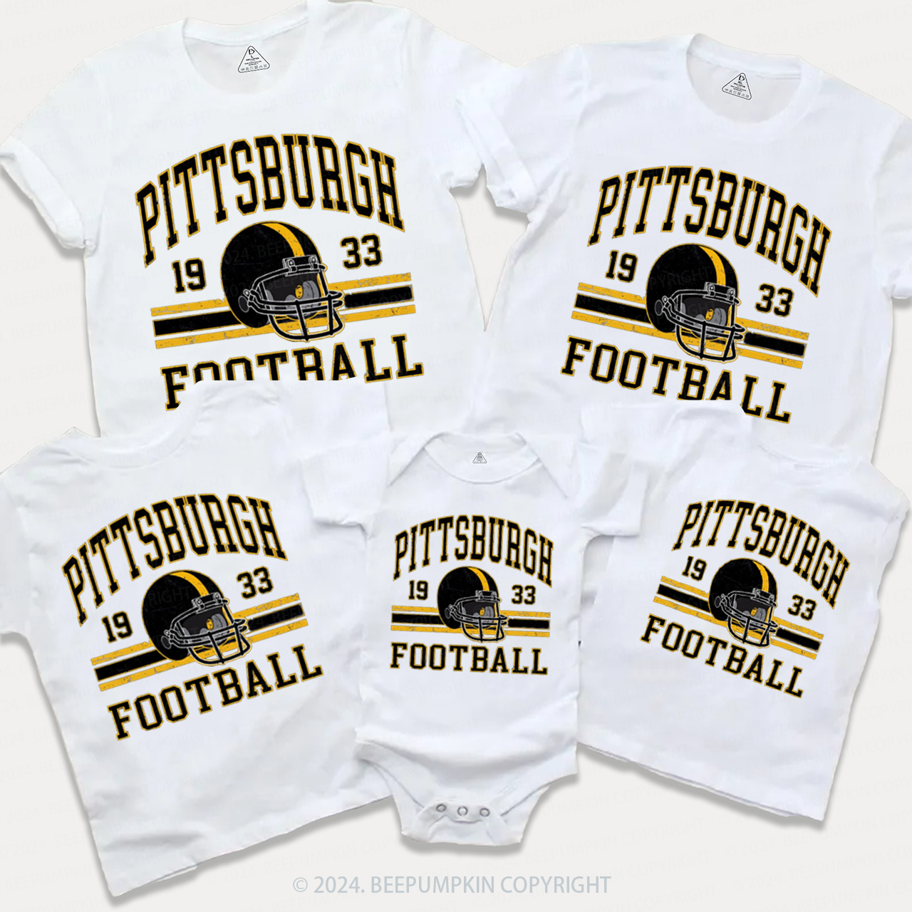 Vintage Football 23 Family Matching Tees Beepumpkin
