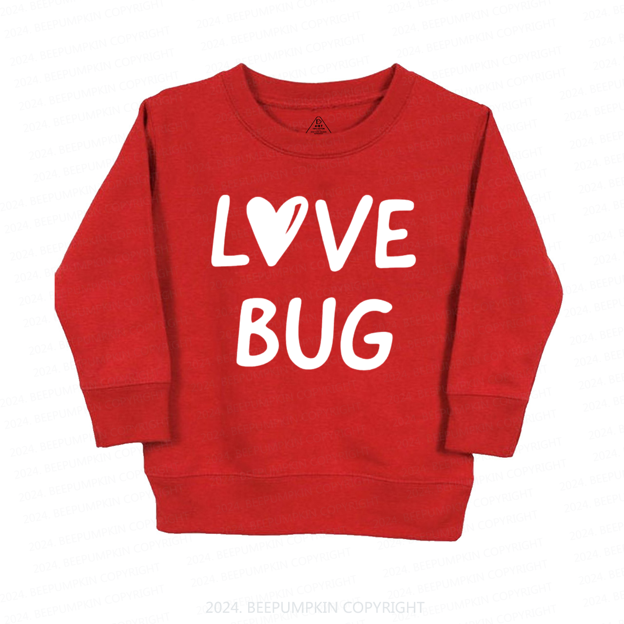 Love Bug  Valentine's Day Kids Sweatshirt
