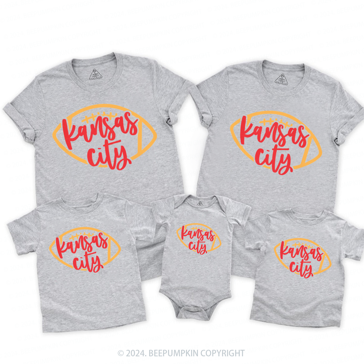 Football Team KC Family Matching Tees Beepumpkin