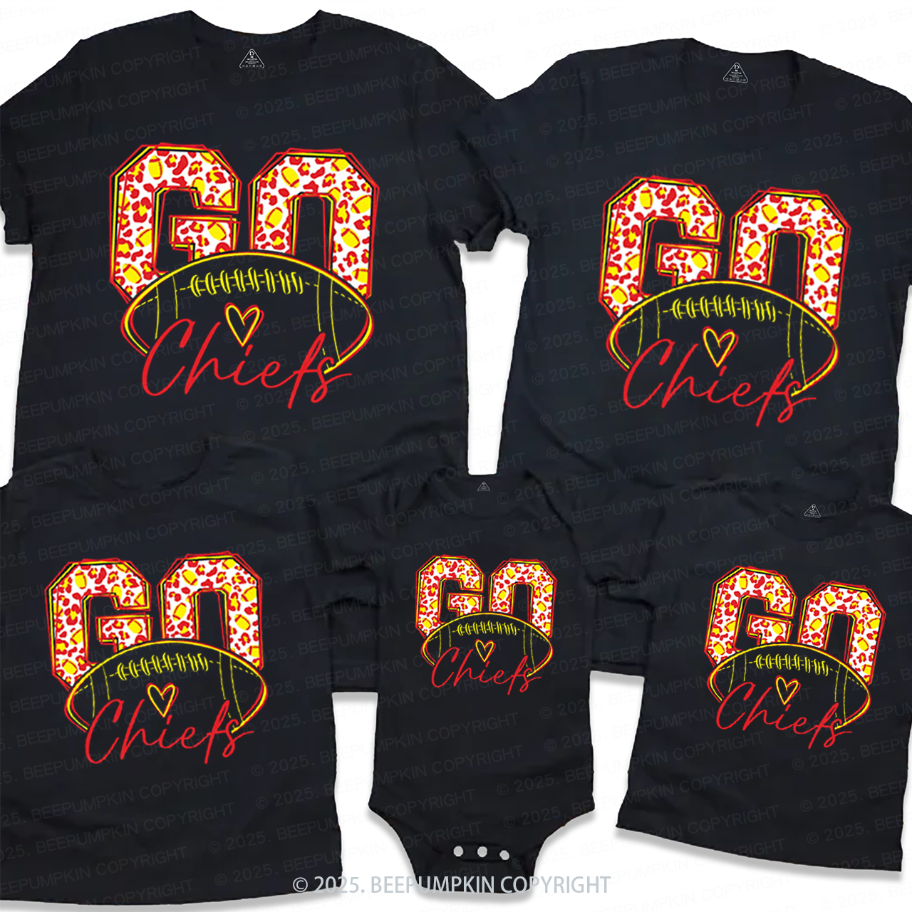 Football KC Fan Family Matching Tees Beepumpkin