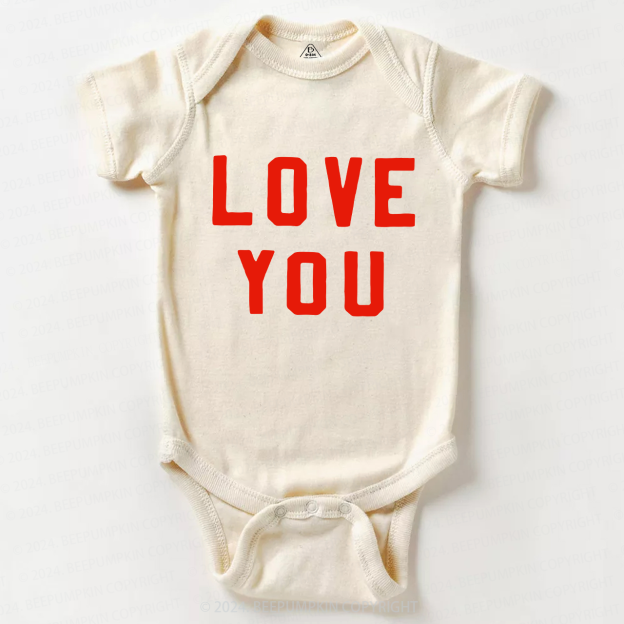 Love You Valentine Bodysuit For Baby