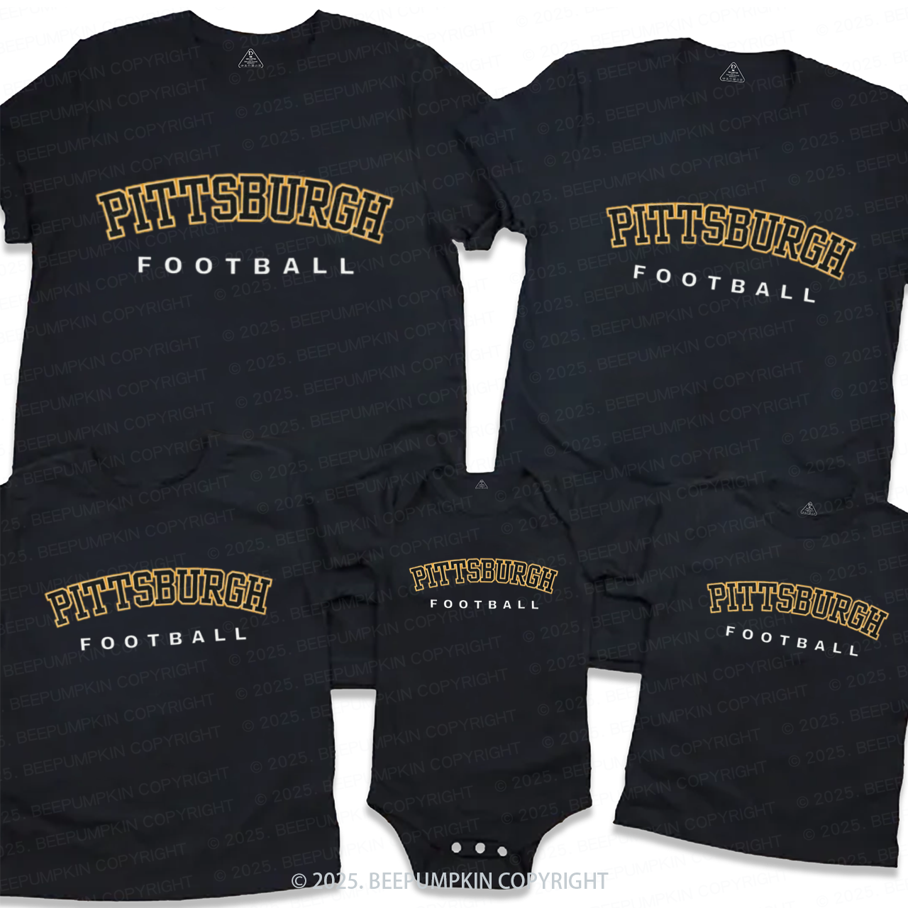 Football Game Day Family Matching Tees Beepumpkin