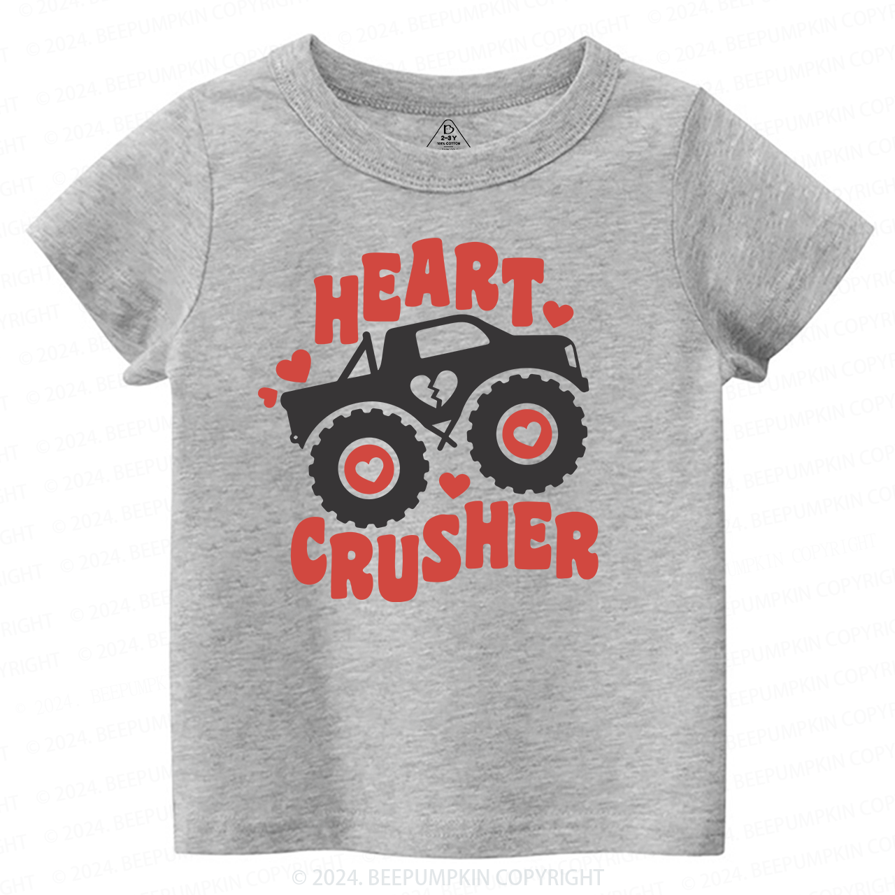 Heart Crusher Valentine's Day Toddler&Kids Tees Beepumpkin